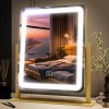 Vanity Mirror with Lights - 15"x12.6" LED Lighted Makeup Mirror,