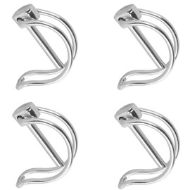 Folding Pipe Pins 10 x 60 mm, Pack of 4 Locking Pins, with Locking Clasp, Galvanised Cotter Pins, Safety Bolts, for Farm, Lawn, Garden