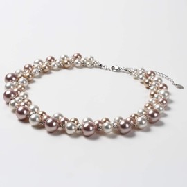 MIONO Yumisienne Pearl Necklace, Short, Popular, Women's, Formal, Stylish, Made in Japan, Shell pearl (artificial pearl), No Gemstone