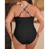 Yonique Women Plus Size One Piece Swimsuit Tummy Control Bathing