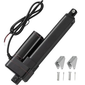 JQDML 4 Inch Stroke Linear Actuator 12V Heavy Duty 440lbs/2000N IP65 Waterproof Electric Actuator Speed 0.31"/sec with Mounting Brackets