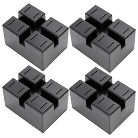 Yudylg 4 Pack Pinch Weld Jack Pad, 4" x 3" x 2.4" Solid Rubber Support Pads for Auto Jack and Stands, 3000 Lbs Capacity Rail Protector & Bracket