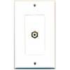 RiteAV - 1 RCA White for Subwoofer Audio Port Wall