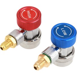 LHKJ R134A Auto Adjustable Quick Connector A/C Air Condition High Low AC Quick Coupler Connector Adaptper Accessories Tools