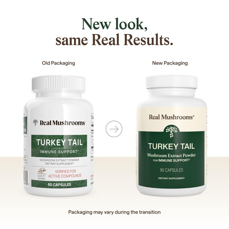 Real Mushrooms Turkey Tail Capsules – Organic Mushroom Extract for