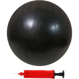 Mini Pilates Exercise Yoga Ball, 9 Inch Small Inflatable Exercise Yoga Ball,Core Training and Physical Therapy Equipment, with Pump(Black)