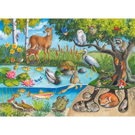 Ravensburger Animals Above & Below - Educational Toys for Kids - 60 Piece Jigsaw Puzzle - 4 Years +