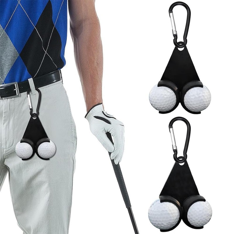 MTSDM 2Pcs Golf Ball Holder, Ball Storage Holder with Carabiner