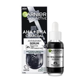 Garnier SkinActive AHA+BHA Charcoal Anti-Blemish Serum 30ml