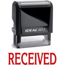 IDEAL RECEIVED II Red Office Stock Self-Inking Rubber Stamp