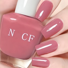 KAHSOSE Dusty Rose Nail Polish Quick Dry, 15ML Mauve Pink Nail Color Glossy Finish, Creamy Nude Pink Manicure for Women Girls, Air Dry No UV Light Needed