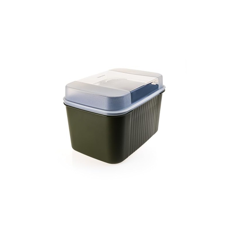 Tupperware Naschkatz 7.3 L Treasure Chest Container Olive Green without