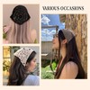 mtuihfo 3 Pieces Crochet Hair Bandana for Women, Boho Floral