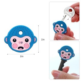 6 fundas para llaves de overol, se adapta a la mayoría de llaves estándar hechas para identificar fácilmente las llaves de puerta, color aleatorio, azul, verde, morado, multicolor, Azul,