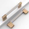 Coinkoly 10 Pack 3"(76mm) Brushed Satin Nickel and Champagne Bronze