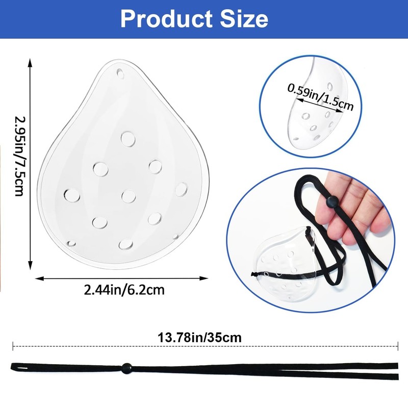 AMZVIO Clear Eye Shield after Surgery,2 Pack,Breathable Protective Eye Patches