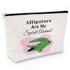Alligator Gift Alligator Themed Gift for Women Makeup Bag Alligator Lovers Gift Animal Lovers Gift Friendship Gift for Women Friends Sister Makeup Zipper Pouch Bag Funny Birthday Christmas Gift