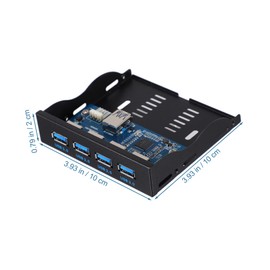 Operitacx USB Front Panel Floppy Disk Bay Expansion Panel Port USB Hub for Computer Cases Fast Data Transfer Up to Easy Installation Compatible with Pin Interfaces