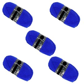 Lexicon Select Pack of 5 x 100g Balls Chunky Wool - Royal