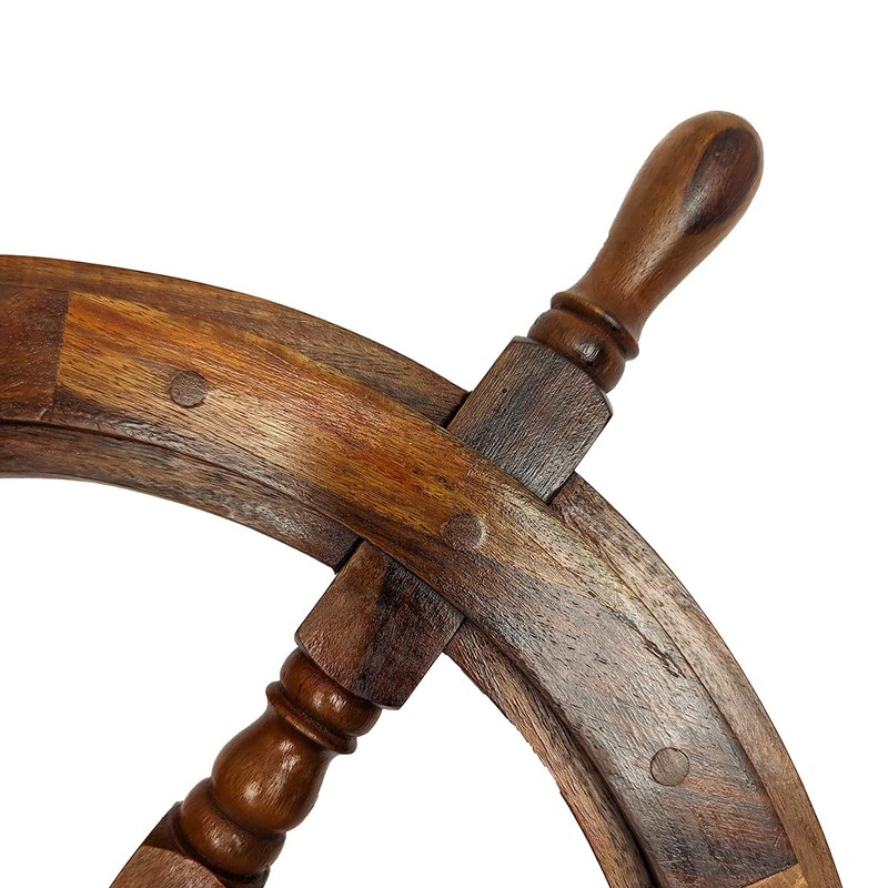 Treasure Gurus Wooden Antique Maritime 24" Captains Shipwheel Ships Wheel