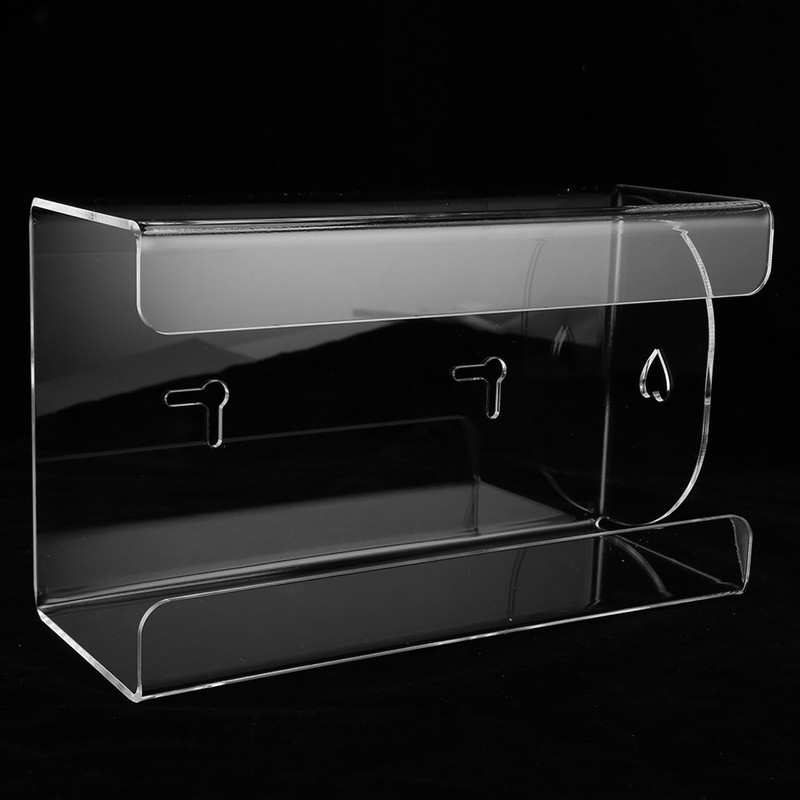 Glove Box Holder Dispenser Wall Mounted Tissue Holder Clear with