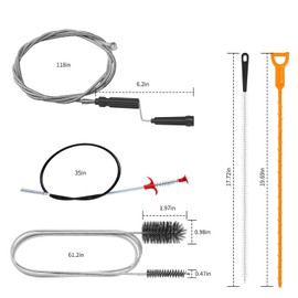 5 STK Abflussreiniger Spirale, Flexibel Krallengreifer, Abfluss Spirale Rohrreinigungsspirale Abflussreiniger Werkzeug, Abflussspirale Rohrreiniger Spirale Rohrreinigungsbürste für Küchen Badezimmer