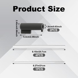 Straw Accessories Set for Brümate Era 40oz Tumbler, Including 4 Replacement Straws 2 Silicone Sleeves Covers & 1 Cleaning Brush BPA-Free 40oz Tumbler Parts(Taupe)