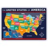 Map of USA for Kids (18x24) Laminated 50 States and