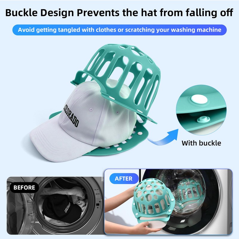 Blissfuhue Silicone Hat Washer Cage Hat Cleaner for Baseball Caps,