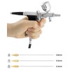 QWORK® Multipurpose Airbrush Kit Split Design Air Brush Paint Set