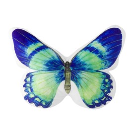 JWH 3D Butterfly Throw Pillow Decorative Cute Animal Accent Pillow Pet Plush Cushion Print Pillowcase Bed Couch Chair Children Gift 13x18 Inch Colorful Green