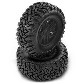 Kquepo 110mm RCCar Rubber Tyre Rim Set for 1/10 Short Course Truck Arrma Senton-550/9125 Slash Redcat/, B