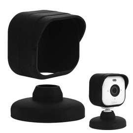 Blink Mini 2 Camera Skin Silicone Case – honecumi Protective Cover with Sun Shield, Weatherproof & Dustproof Skin for Blink Mini 2 Indoor Outdoor Security Camera, Snug Fit Shockproof Shell-Black