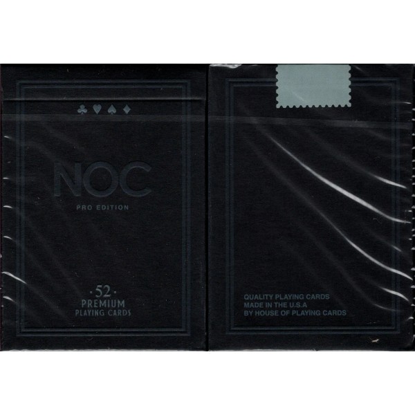 HOPC NOC Pro Jet Black Marked Playing Cards Poker Size