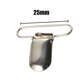 Scnuller Chain Clips, Dummy Clips, Clip Dummy Chain, Metal Braces Clips, Silver Duck Bill Shape Insert Dummy Holder Braces Clip Strap Buckle (10 Pieces)