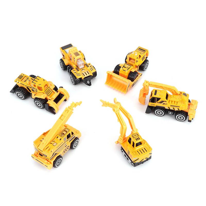 6pcs 1:64 Engineering Car Model Alloy Construction Vehicle Car Model