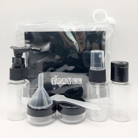 Travel Carry-on Refillable Cosmetic Bottles Makeup Set Empty Bottle Set White 4ea