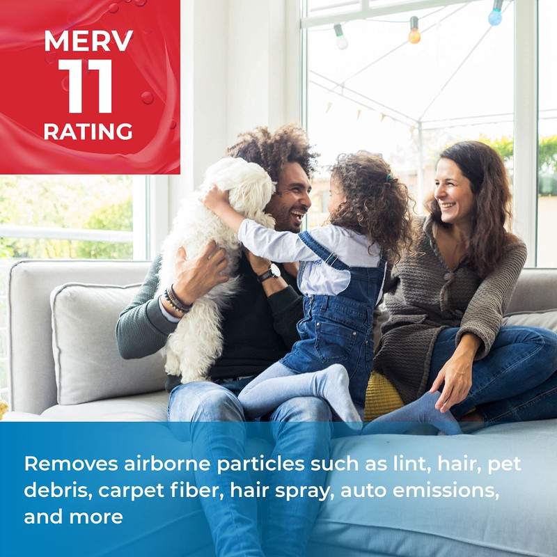 SpiroPure 20X25X1 MERV 11 Pleated Air Filters - Made in