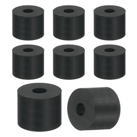 uxcell 12Pcs Thick Rubber Spacer, 1 Inch OD x 3/8 Inch ID x 13/16 Inch Thickness Round Rubber Bushings Anti Vibration Flat Spacer Washers for Home Industrial Machinery