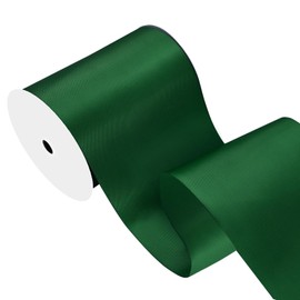 LEEQE LEEQE Forest Green Satin Ribbon 4 inch X 15 Yards Polyester Ribbon for Gift Wrapping Very Suitable for Weddings Party Hair Bow Invitation Decorations and More