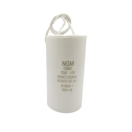 120UF MFD CBB60 Motor Run Capacitor 250VAC Volts Round Cylinder 2 Wires, Metallized Polypropylene Film Capacitor for Motor Run, Air Conditioners, Washing Machines and Water Pumps