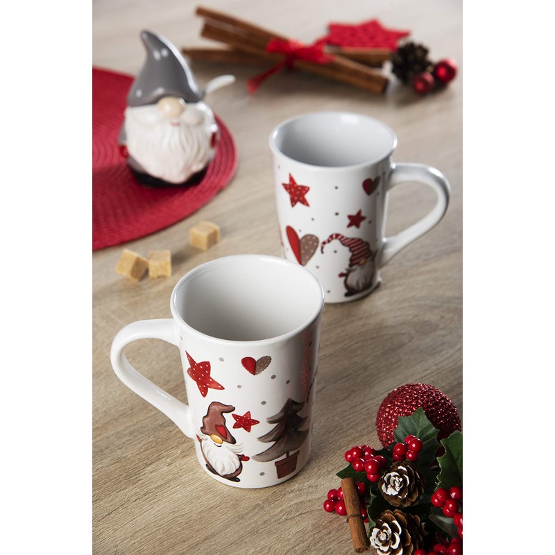 Excelsa Gnomo Christmas Ceramic Sugar Bowl