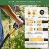 Garden Hose 75 ft, Non-Expandable Flexible Water Hose with 10
