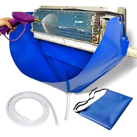 SOUTH SILK Ac Cleaning Bag with Wall Protection Cloth, Professional Split Ac Unit Cleaning Bag, Ac Cleaning Kit, Air Conditioner Cleaning Cover Bag, Durable Material and Drainage Hose