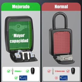 Diyife Caja de Cerradura de Llave Combinada de 4 Dígitos [Nueva Versión], Caja de Llaves Segura A Prueba de Agua al Aire Libre, para Casa, Airbnb, Oficina, Garaj, Fábrica, Bodega