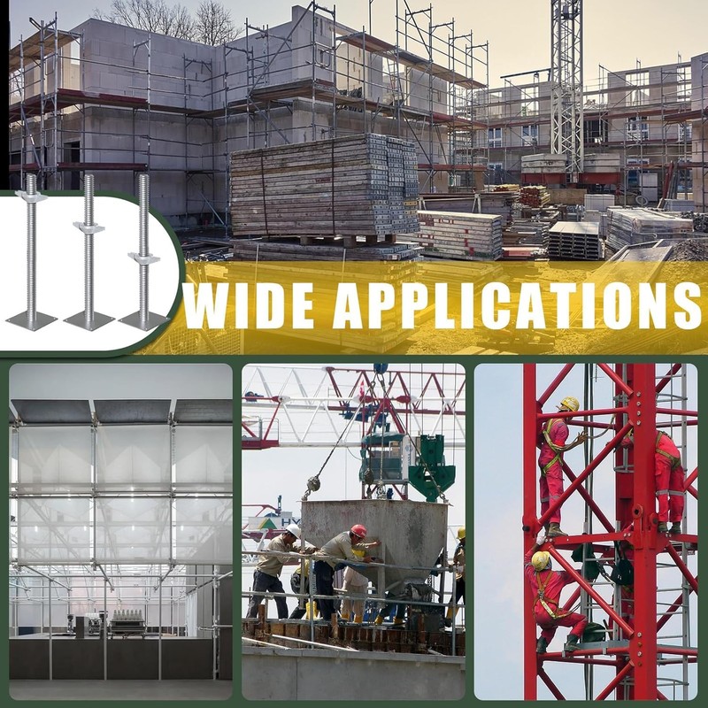 Noliven 4 Pack Screw Scaffolding Jack, 24" Adjustable Scaffold Leveling