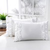 Herside White Pillow Cases Set of 2,Ruffle Pillow Cases Queen