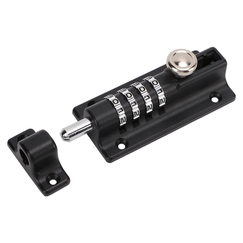 Combination Latch Lock 4 Digit Black Anti Theft Waterproof for