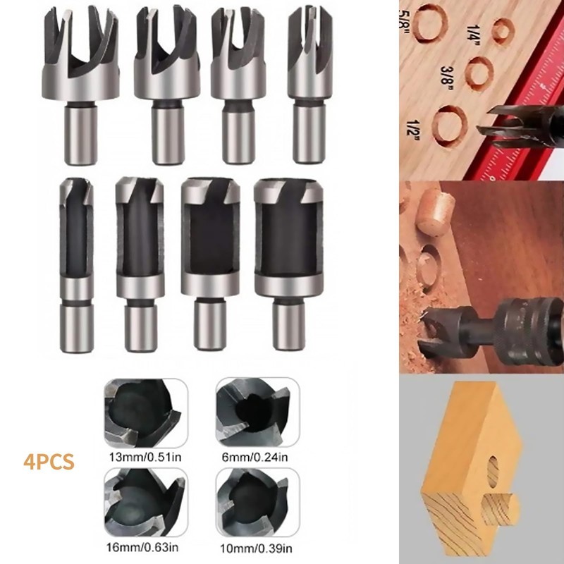 ANBOO 8 Piece Wood Plug Cutter Drill Bit Set Perfect