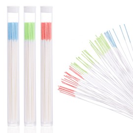 180pcs Earrings Hole Cleaner, Disposable Ear Floss Ear Hole Cleaning Line Ear Hole Floss for Ear Hole Piercing Aftercare (Blue, Rose Red, Green)